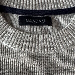 NAADAM Men's Light Gray Crewneck Sweater